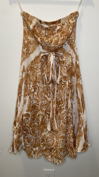Diane Von Furstenberg Dresses & Skirts - Diane Von Furstenberg Floral Silk Sleeveless Dress Yellow Cream Womens Size 4